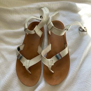 Teva White Leather Sandals (W9)